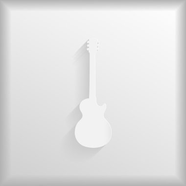 Kağıt gitar siluet