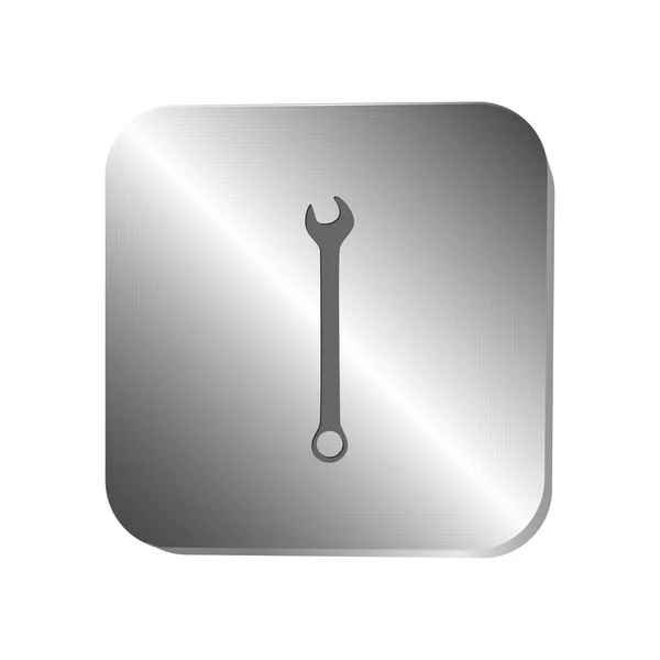 Çelik bir düğme anahtar simgesini — Stok Vektör
