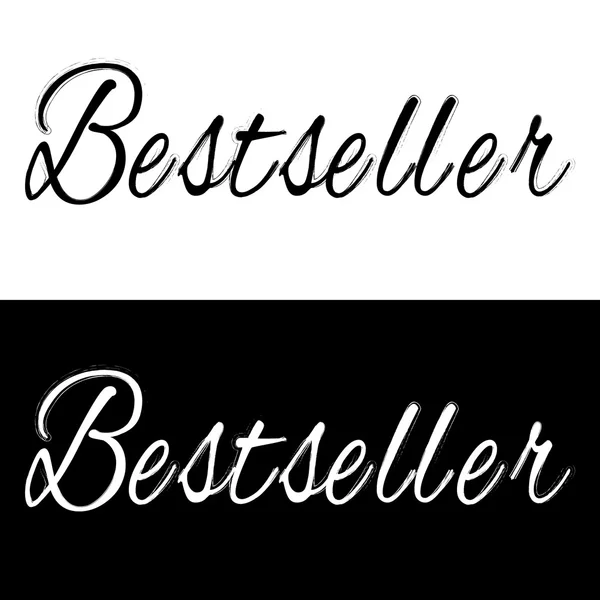 Bannière best-seller, couleur noir et blanc — Image vectorielle