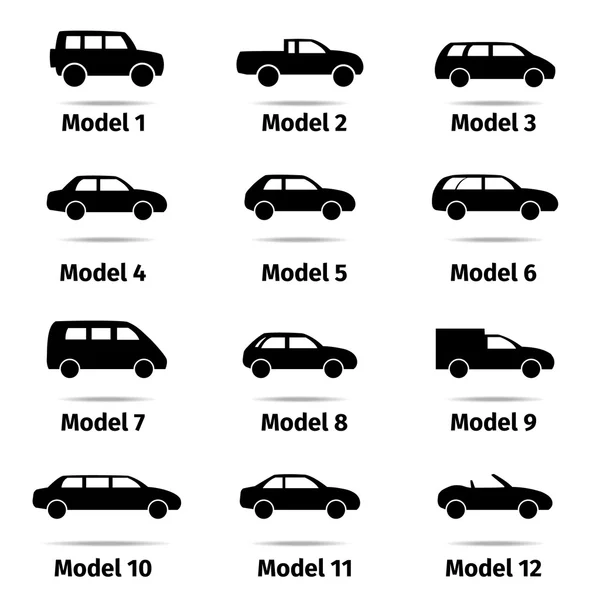 Conjunto de iconos de coche — Vector de stock