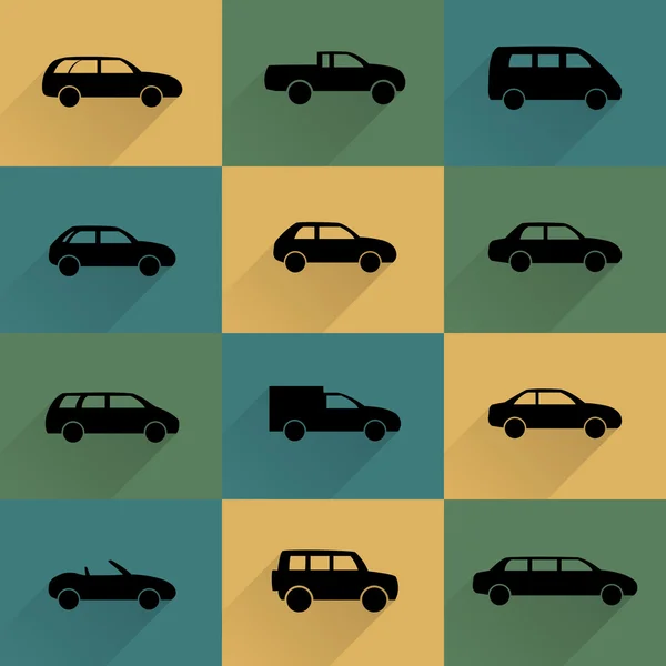 Conjunto de iconos de coche — Vector de stock