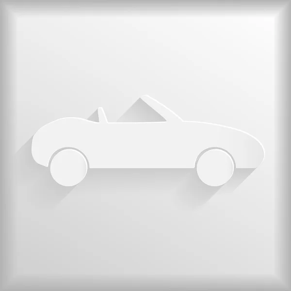 Icono coche blanco — Vector de stock