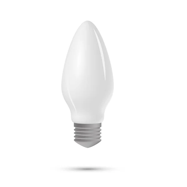 Ampoule mate sur fond blanc — Image vectorielle