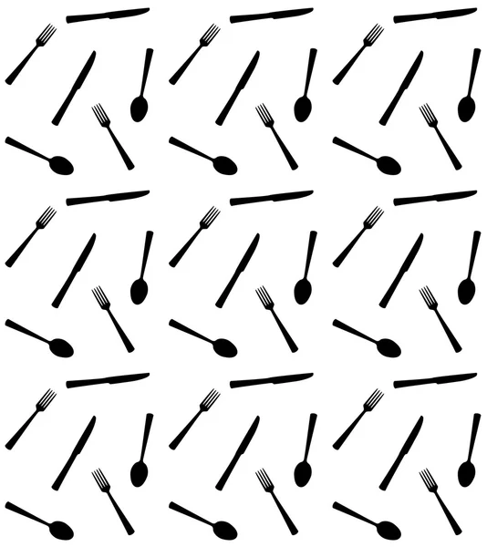 Kaşık, çatal ve bıçakları ile desen