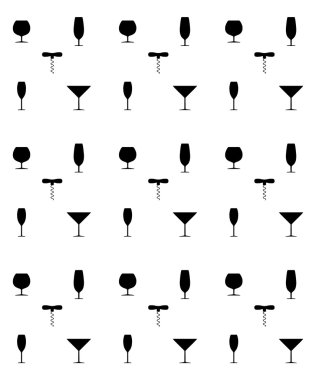 Şişe vida ve şarap cam seamless modeli