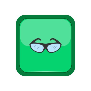 Dağcı gözlük Yeşil Düğme üzerindeki