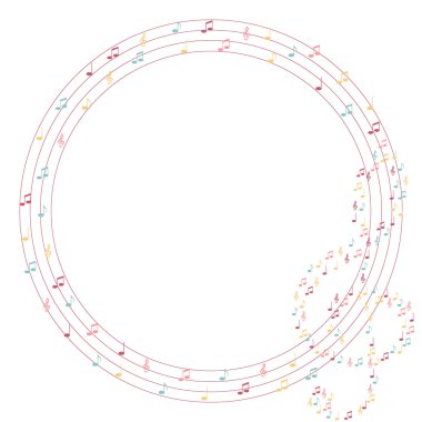 Vektör müzikal çerçeve.