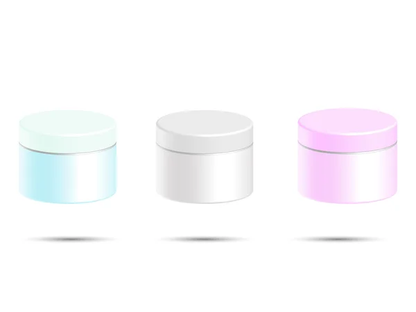 Flacon cosmétique pour crème, gel, poudre — Image vectorielle