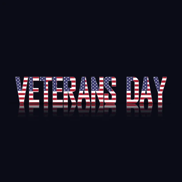 Veterans day of american flag — Stock Vector