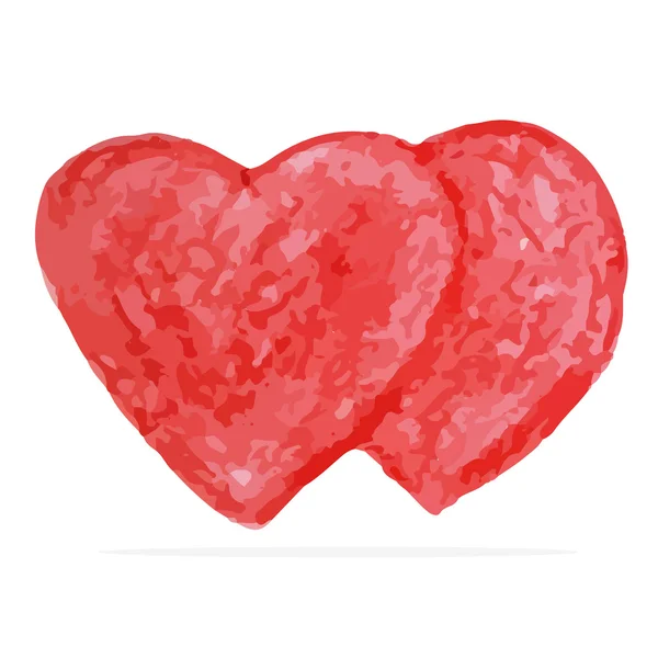 Handgetekende potlood hart — Stockvector