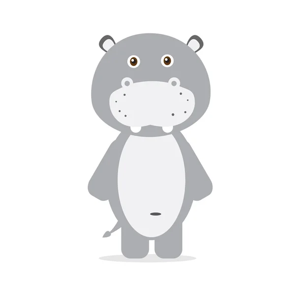 Vector hippopotamus isolated — 스톡 벡터