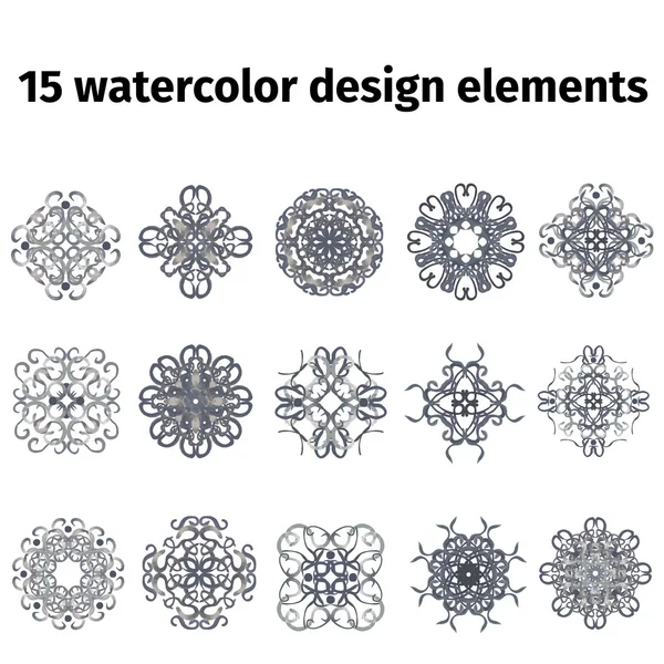 Watercolor design elements — Stock Vector