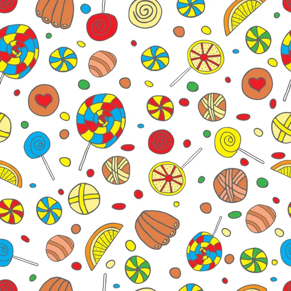 Bonbons motif sans couture — Image vectorielle