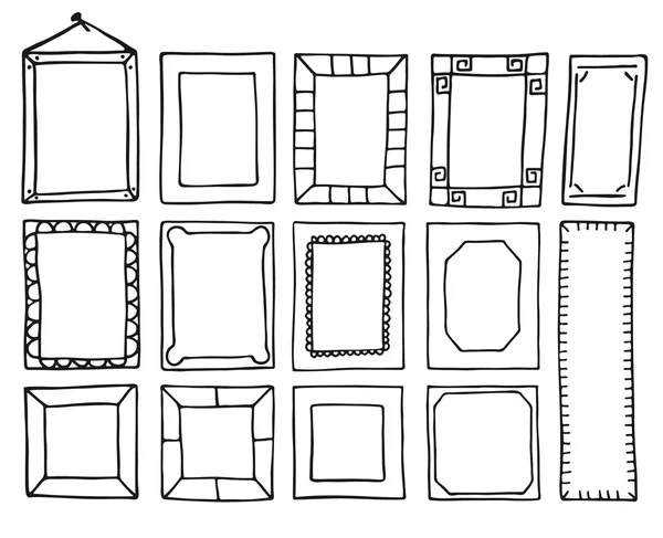 Cornici disegnate a mano — Vettoriale Stock