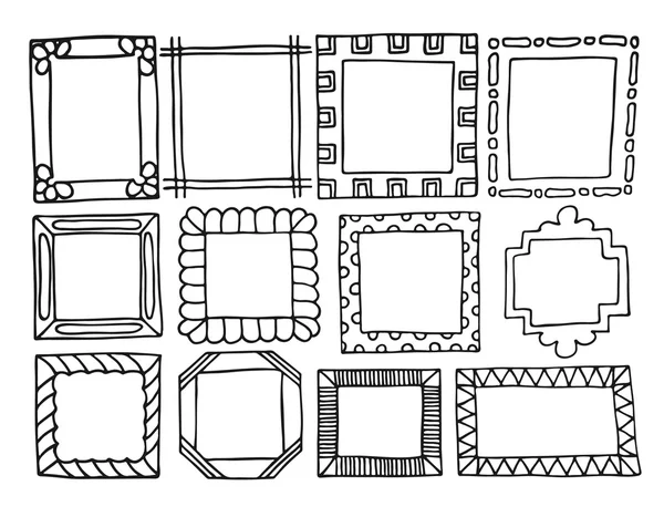 Handgetekende frames — Stockvector