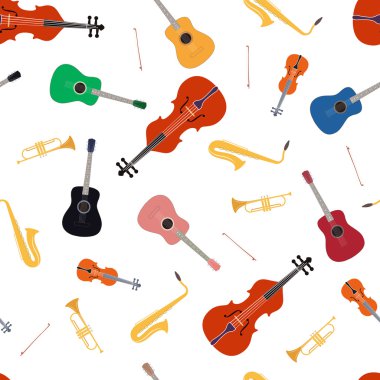 Müzik enstrümanı seamless modeli