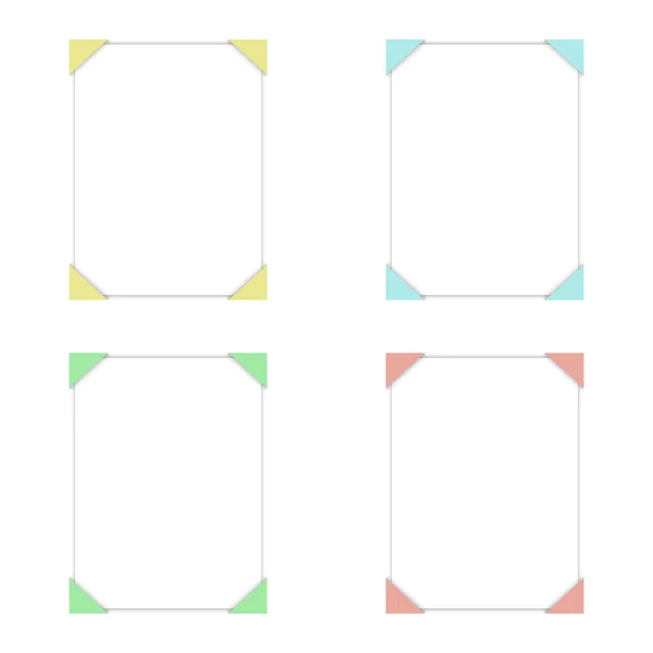 Fyra vita blankt papper — Stock vektor