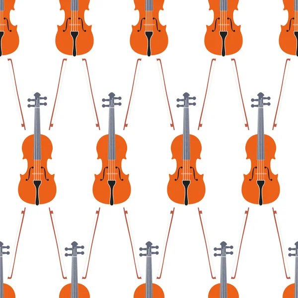 Tarjeta publicitaria con violín — Vector de stock