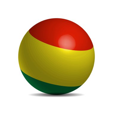 Bolivya bayrağı bir 3d top