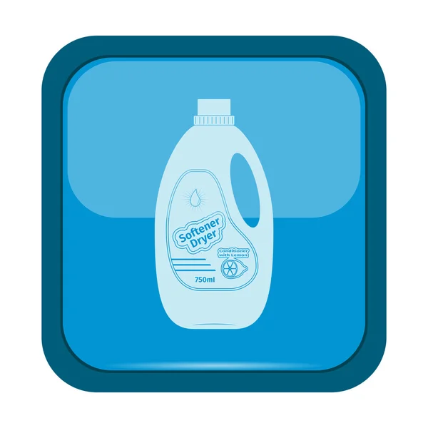 柔软剂干燥机图标上一个蓝色的按钮 — 图库矢量图片