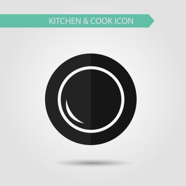 Mutfak ve pişirme düz şık simge vektör.