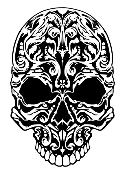 Illustration of a skull with patterns. — Stock Photo, Image