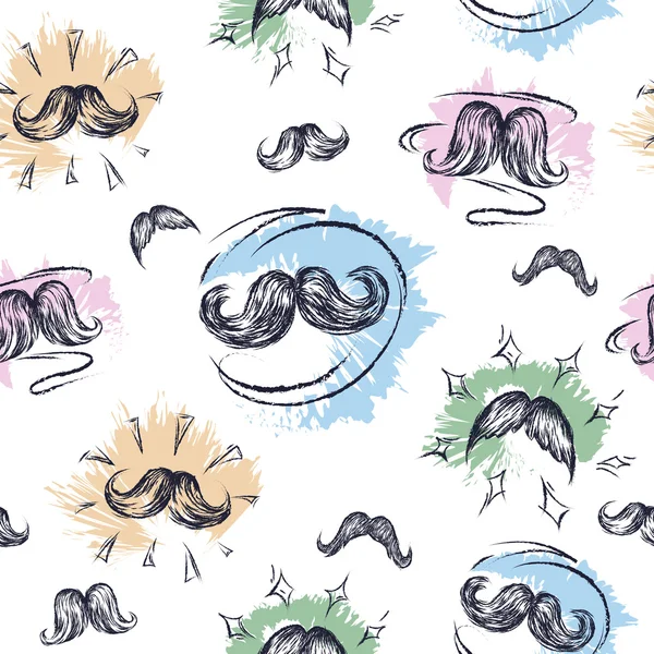 Moustaches padrão sem costura. Textura dos bigodes . — Fotografia de Stock