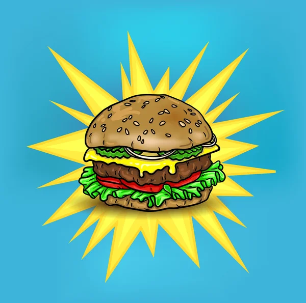 Hamburger. — Wektor stockowy