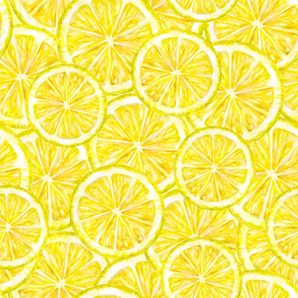 Sarı limon meyve parçaları. Suluboya çizimi. İşlemeli. Tropikal meyve. Sağlıklı gıda. Dikişsiz desen tasarımı için