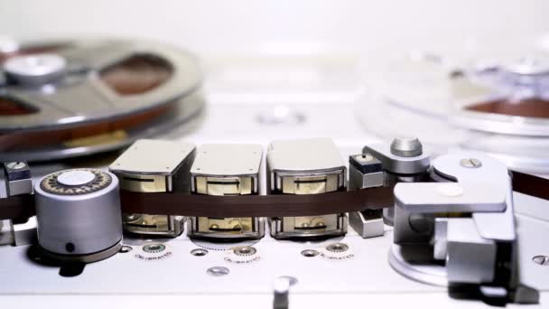 Vintage Reel Tape Playing — Stock Video