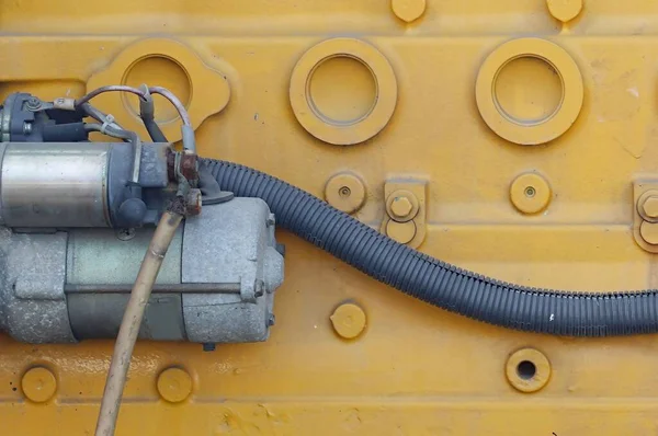 Close Drive Starter Engine Machine — Stock Photo, Image