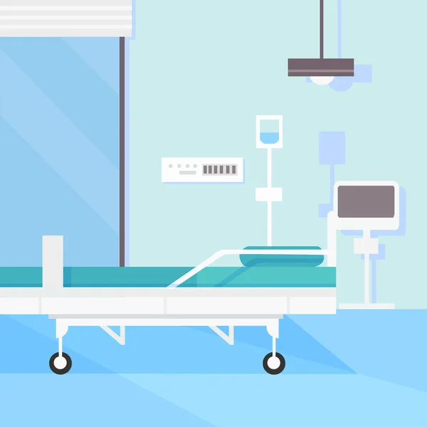 Ilustración Del Interior Habitación Del Hospital Decorado Con Diferentes Herramientas — Vector de stock