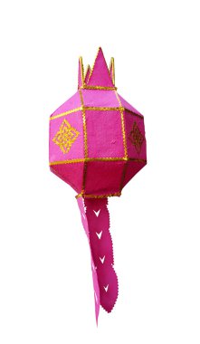 Pembe fener Yee Peng Festiva izole