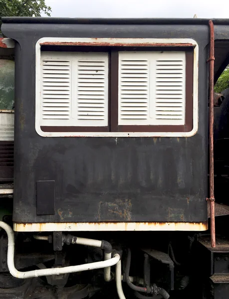 Detalhe Vintage trem ferroviário — Fotografia de Stock