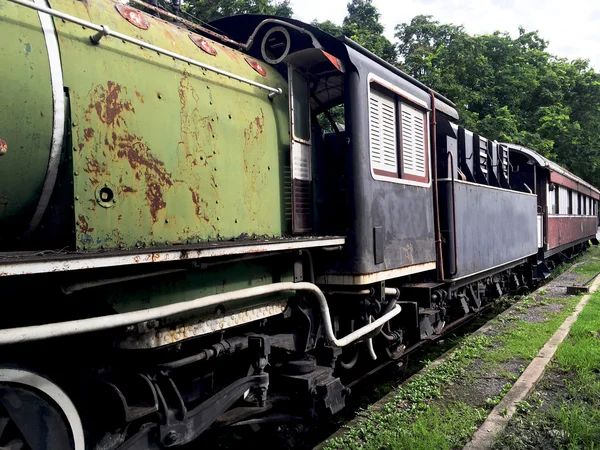 Historický vlak železniční dopravy perspektiva — Stock fotografie