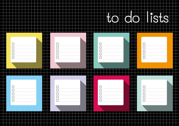 To do lists blank — Stock Vector