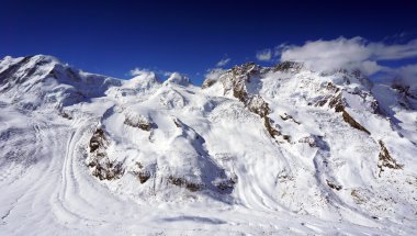 Alp Dağları görünümü kar 