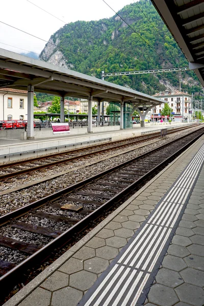 Via da estação ferroviária Interlaken — Fotografia de Stock