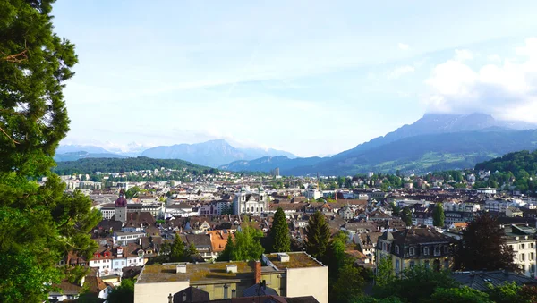 Viewpoints from historical castle in Lucerne — Stock Photo, Image