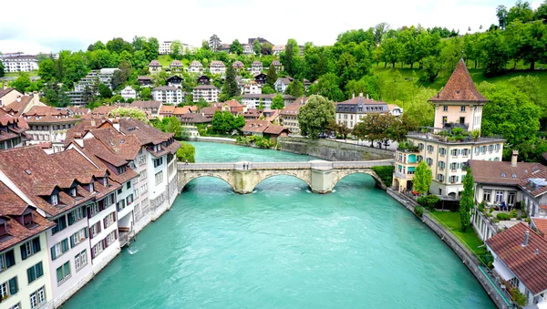 Scenery of old town city and river — Stock Photo, Image