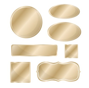 Metalik simgesi boş bronz set