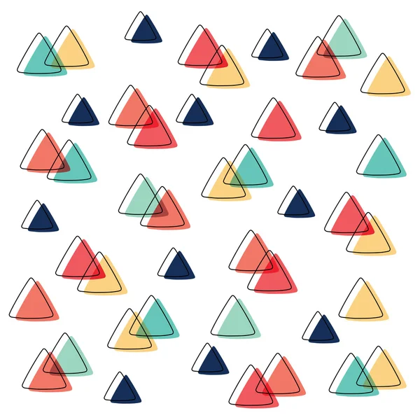 Кривой треугольник пастельного цвета и наложения контуров — стоковый вектор