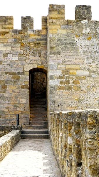 Upper floor walkway in castle — Stock Photo, Image