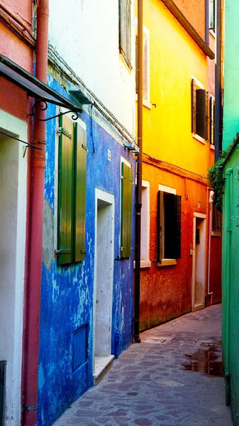 Burano edifício colorido casa — Fotografia de Stock