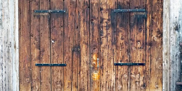 Close up charming old wooden door — Stock Photo, Image