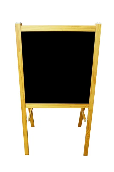 Blank black board menu front  isolated — Stock Photo, Image