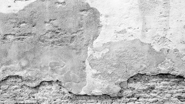 Grey scale decay wall mixed with brick — Stock Photo, Image