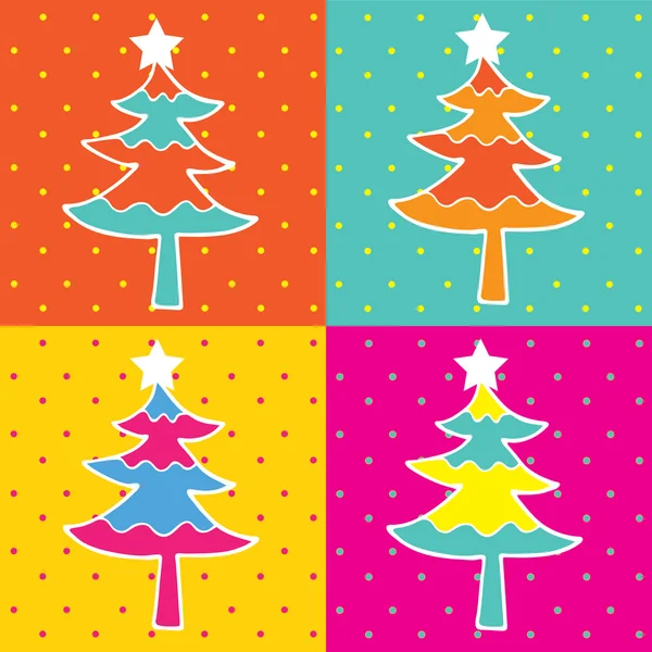 Pop Art Christmas tree — Stock Vector
