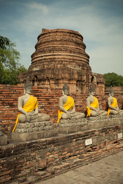 アユタヤの美しい寺院。タイ. — ストック写真