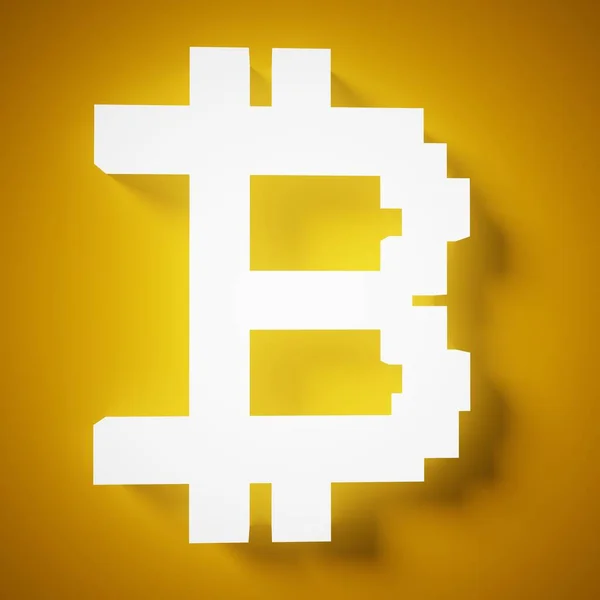 Beyaz parlayan bitcoin kripto para birimi logosu. 3d hazırlayıcı